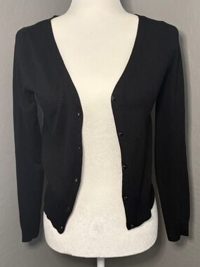 Emmelee Black Cardigan With Lace Back Size Small